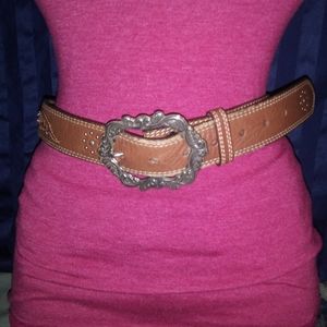 Roper Brand Belt. Women's Large. Brown With Studs.